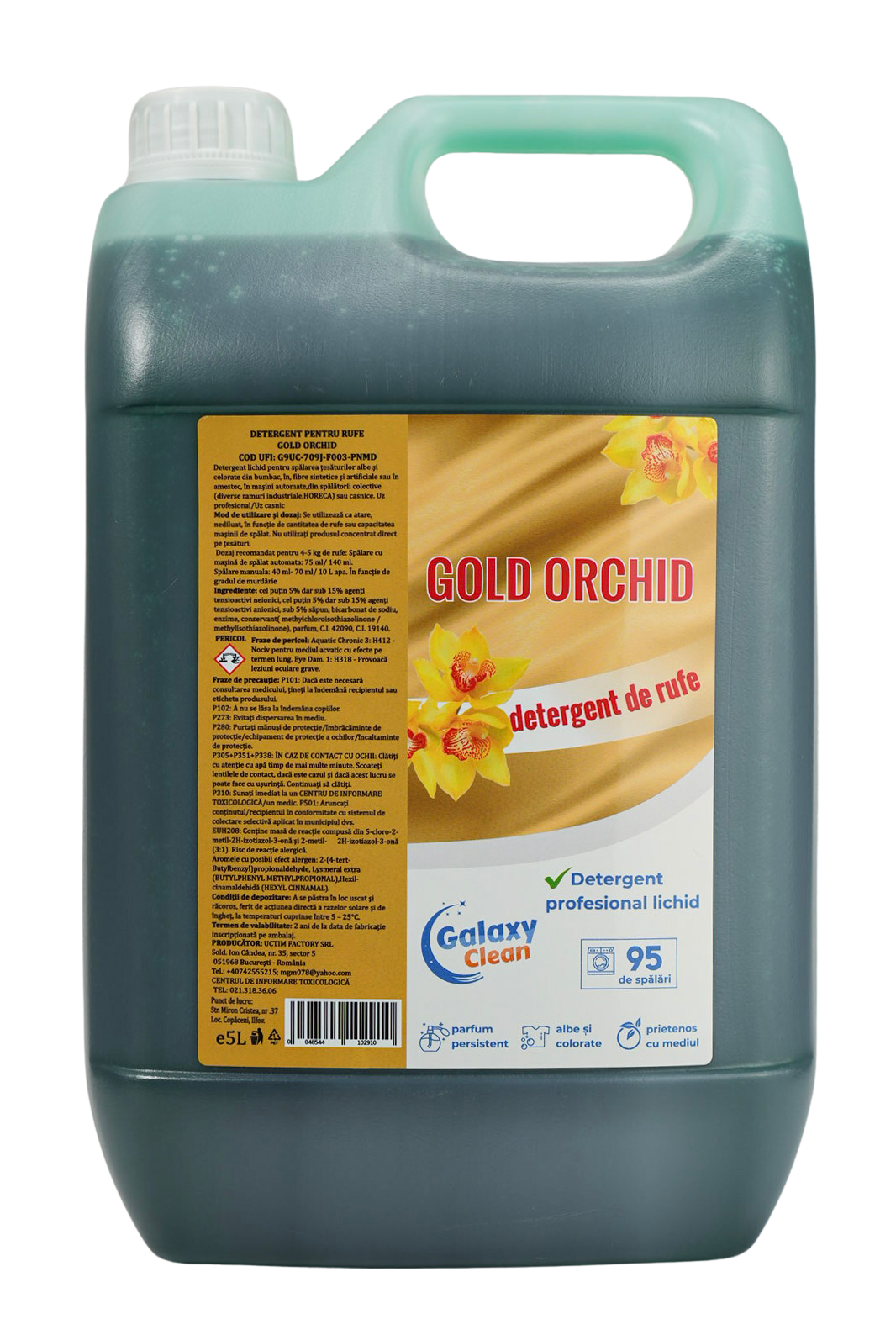 Detergent lichid de rufe Gold Orchid 5L (0.62 ron/spalare)